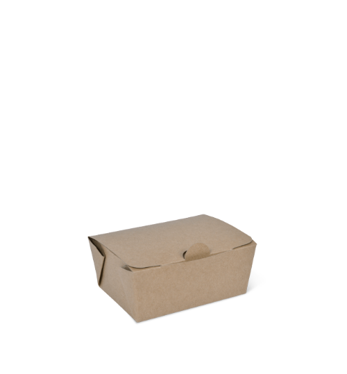 TAKEAWAY BOX (EXTRA SMALL) BROWN 400ML 50/SLV