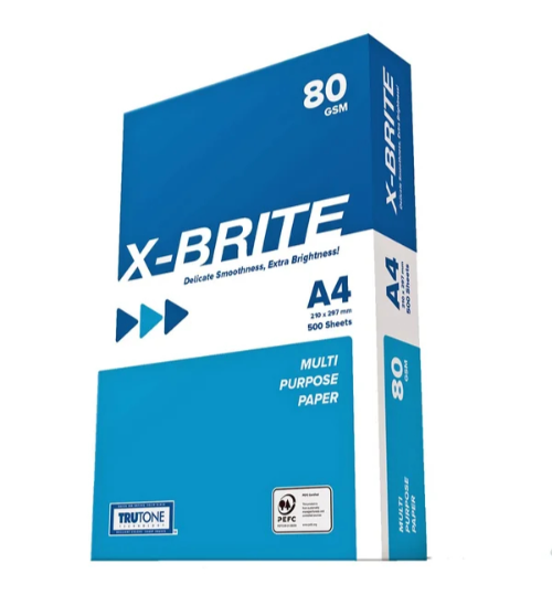 COPY PAPER X BRITE WHITE A4 80GSM REAM
