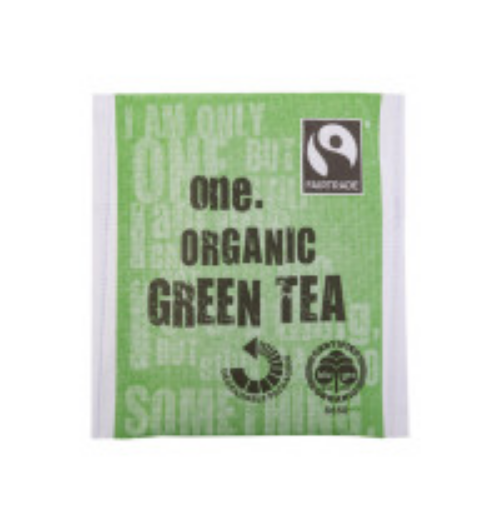 TEA BAGS ONE FAIRTRADE ORGANIC GREEN 200/CTN