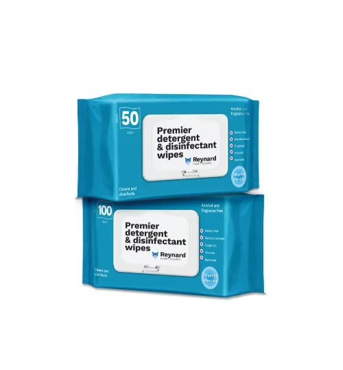 WIPES SURFACE PREMIER DISINFECTANT 50/PACK