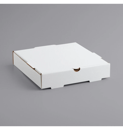 PIZZA BOX CORRUGATED WHITE 14 INCH 100/PKT