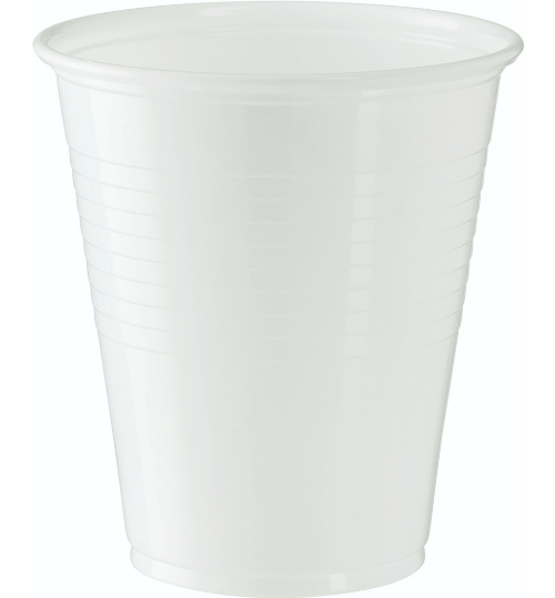 COLD CUP CASTAWAY RECYCLABLE WHITE PLASTIC ECOSMART 200ML 50/SLV