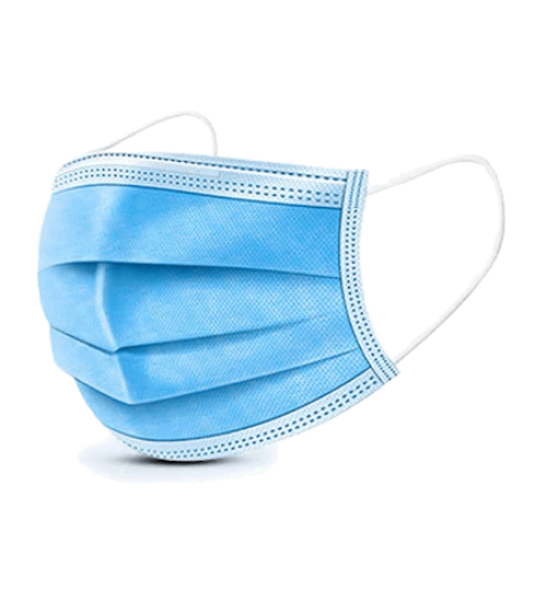 MEDICAL FACE MASK 3 PLY TYPE 2R BLUE WHITE WITH EAR LOOP BOX 50