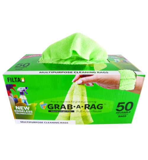 MICROFIBRE CLOTH FILTA GRAB A RAG GREEN 50/BOX