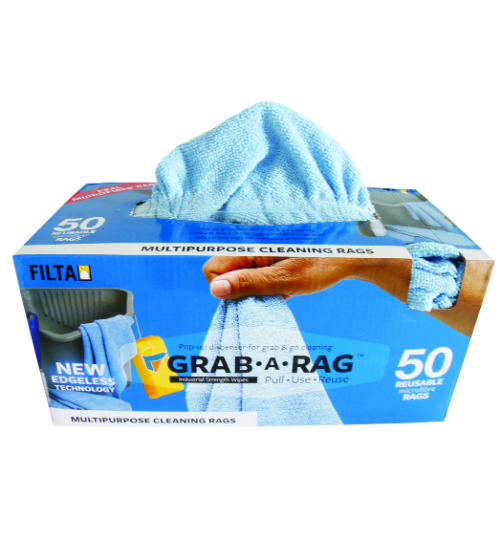 MICROFIBRE CLOTH FILTA GRAB A RAG BLUE 50/BOX