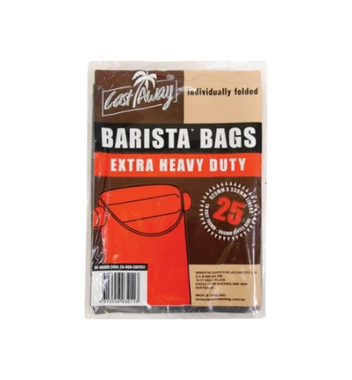 COFFEE BAG CASTAWAY BARISTA 330 X 920MM 25/SLV
