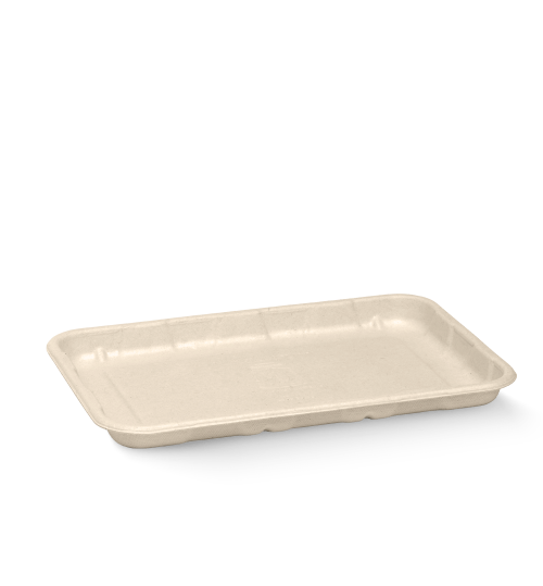 PRODUCE TRAY BIOPAK 8 X 5 INCH 125/SLV