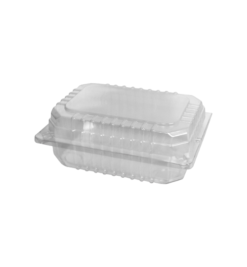 SALAD PACK CASTAWAY CLEARVIEW PLASTIC HINGED SMALL 152 X 106 X 60MM 100/SLV