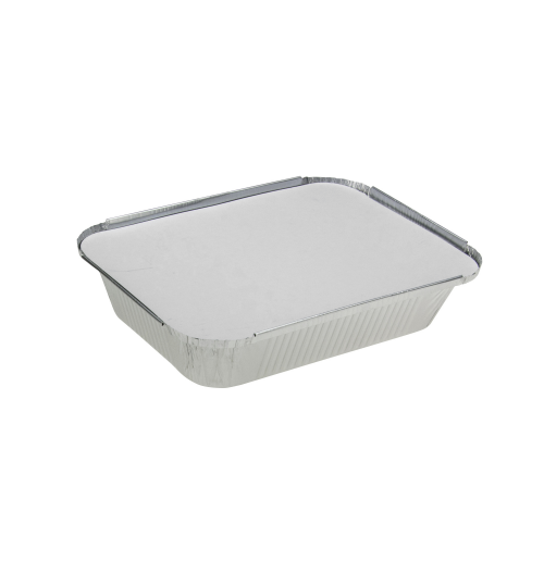 TAKEAWAY TRAY AND LID FOIL RECTANGLE HANGI 229 X 169 X 50MM 500/CTN