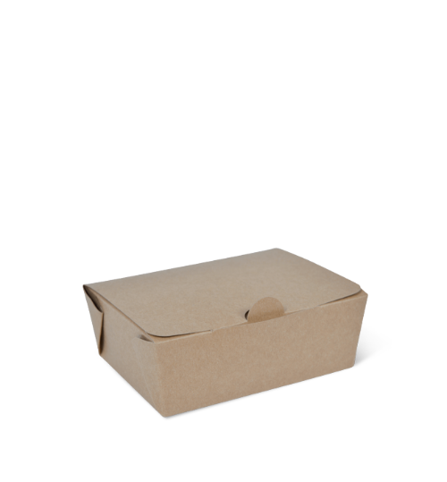 TAKEAWAY BOX SMALL BROWN 600ML 50/SLV