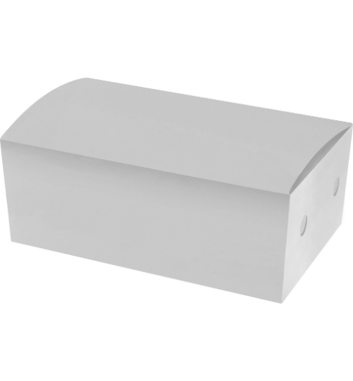SNACK BOX CASTAWAY PLAIN WHITE MEDIUM 172 X 103 X 66MM 250/CTN
