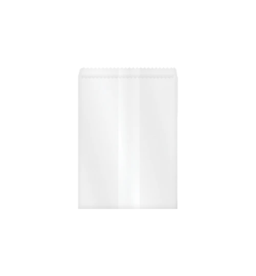 PAPER BAG FLAT NO. 1 WHITE GREASEPROOF 140 X 170MM 1000/PKT