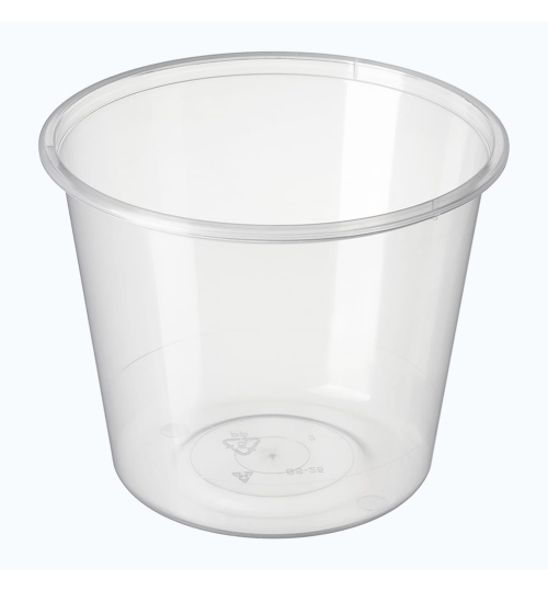 CONTAINER BONSON BS-25 PLASTIC ROUND CLEAR 630ML 50/SLV