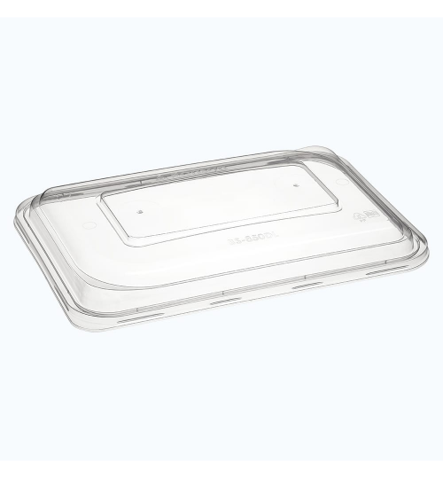CONTAINER LID RAISED DOME TO FIT BONSON BS-900 RECTANGULAR WIDE BASE CLEAR 50/SLV