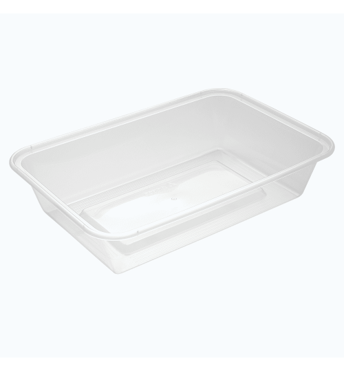 CONTAINER BONSON BS-900 PLASTIC RECTANGULAR WIDE BASE CLEAR 900ML 100/SLV