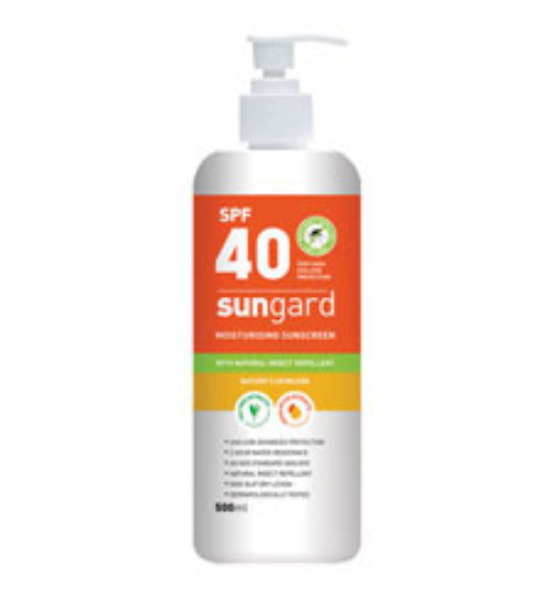SUNSCREEN SUNGARD SPF 40 WITH INSECT REPELLENT 500ML PUMP BOTTLE