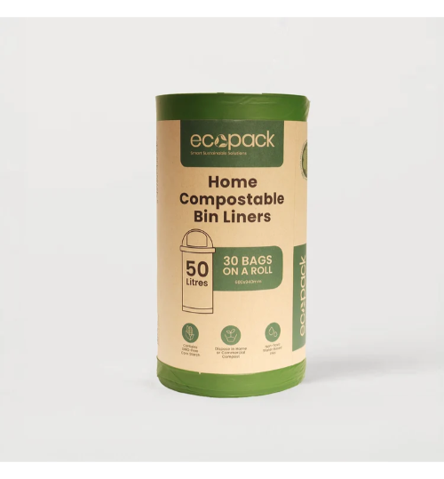 BIN LINER ECOPACK HOME COMPOSTABLE 50L 30/ROLL