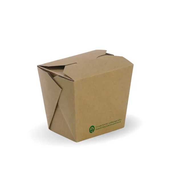 NOODLE BOX BIOPAK KRAFT LOOK 16OZ - 480ML 50/SLV