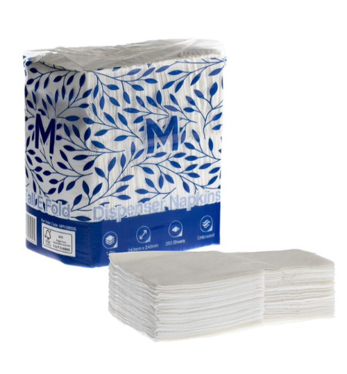 DISPENSER NAPKINS MATTHEWS TALL E FOLD WHITE 1 PLY 5000/CTN