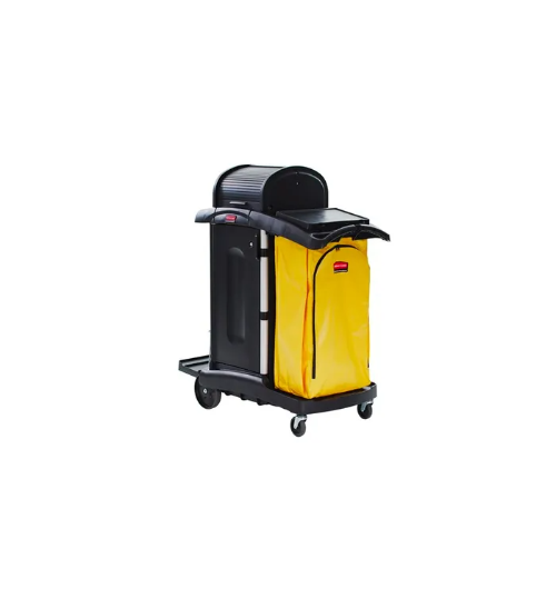RUBBERMAID HIGH CAPACITY CLEANING CART - BLACK