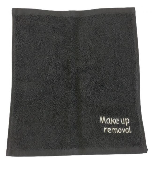 MAKE UP CLOTH FILTA GREY EMBROIDERED 30 X 30CM