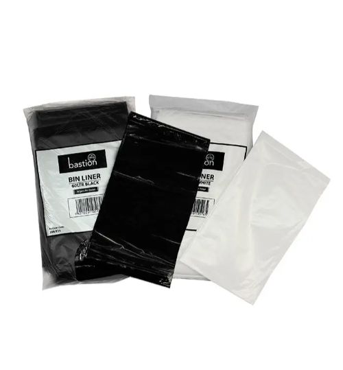 RUBBISH BAG BASTION 80L BLACK 50/PACK
