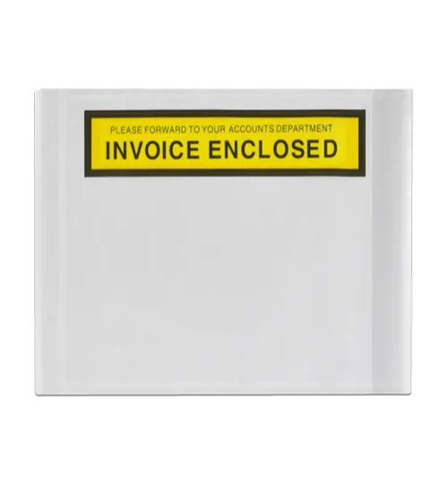 LABELOPE INVOICE ENCLOSED 115 X 150MM SELF ADHESIVE DOCUMENT POUCH BOX 1000